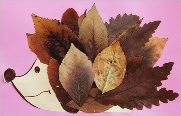 Applikation aus Herbstlaub für den Kindergarten und 1-2 Klassen der Schule, Meisterkurse mit Foto und Video