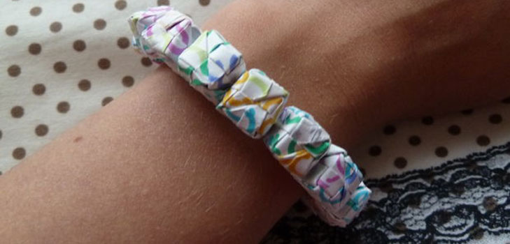 Origami Armband aus Würfeln