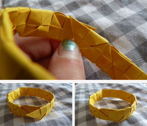 Origami Armbänder mit eigenen Händen