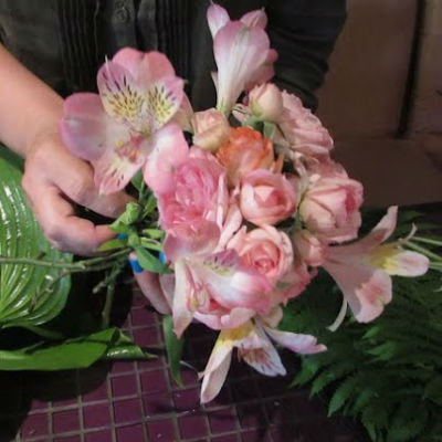 Blumenstrauß mit eigenen Händen
