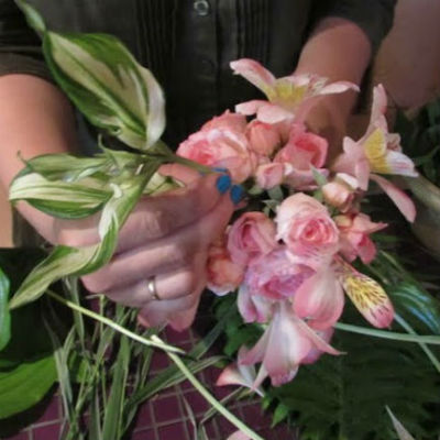Blumenstrauß mit eigenen Händen