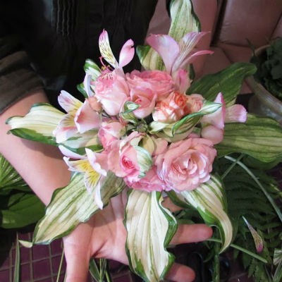 Blumenstrauß mit eigenen Händen