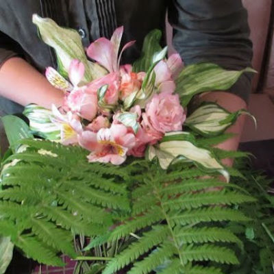Blumenstrauß mit eigenen Händen