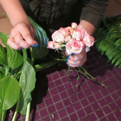 Blumenstrauß mit eigenen Händen