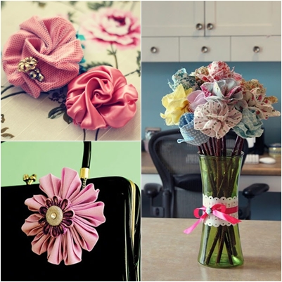 Satinblumen mit eigenen Händen
