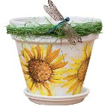 Decoupage von Blumentöpfen