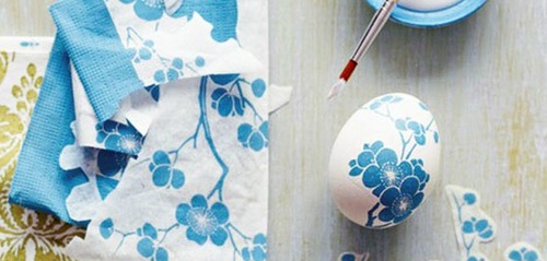 Ostern Decoupage von Eiern