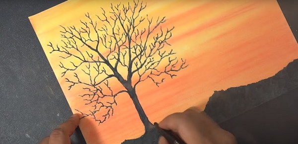 Nach dem Thema "Herbst": Meisterkurse mit Bleistiften und Farben für Kindergarten und Schule 1-5 Klassen