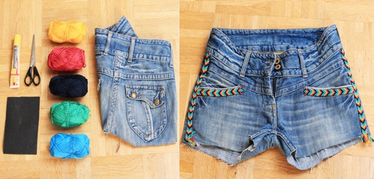 Wie man Jeans aus Shorts macht