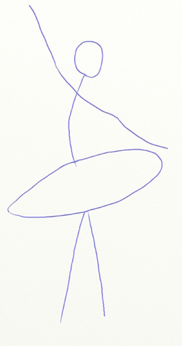 Wie man eine Ballerina einfach und einfach zeichnet