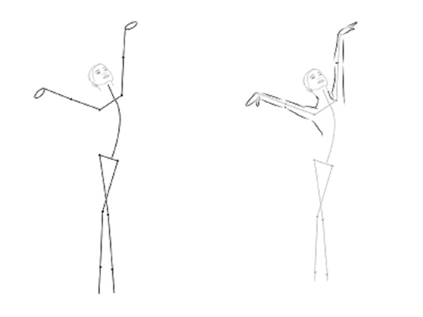 Wie man eine Ballerina einfach und einfach zeichnet