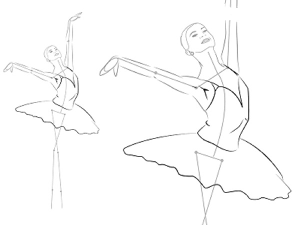 Wie man eine Ballerina einfach und einfach zeichnet