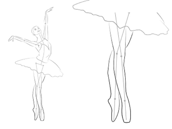 Wie man eine Ballerina einfach und einfach zeichnet
