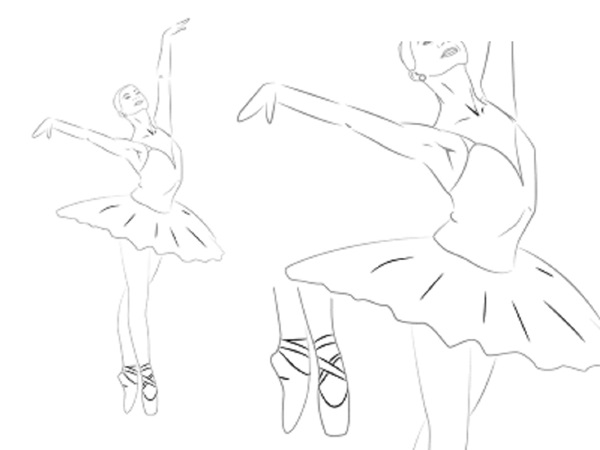 Wie man eine Ballerina einfach und einfach zeichnet