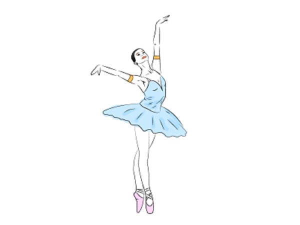 Wie man eine Ballerina einfach und einfach zeichnet
