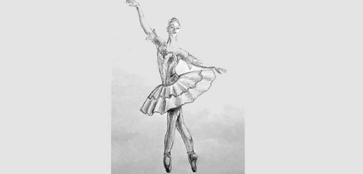 Wie man eine Ballerina einfach und einfach zeichnet