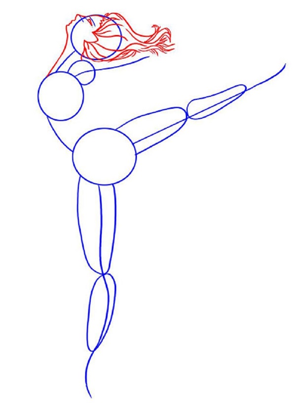 Wie man eine Ballerina einfach und einfach zeichnet