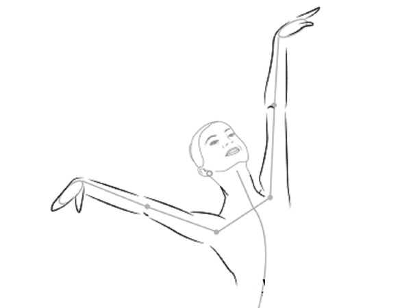 Wie man eine Ballerina einfach und einfach zeichnet