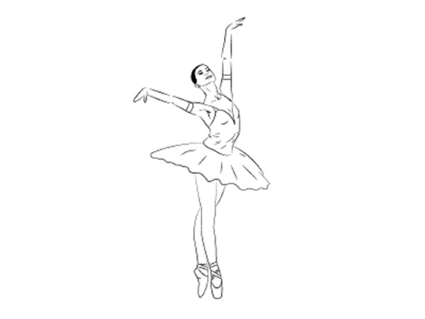 Wie man eine Ballerina einfach und einfach zeichnet