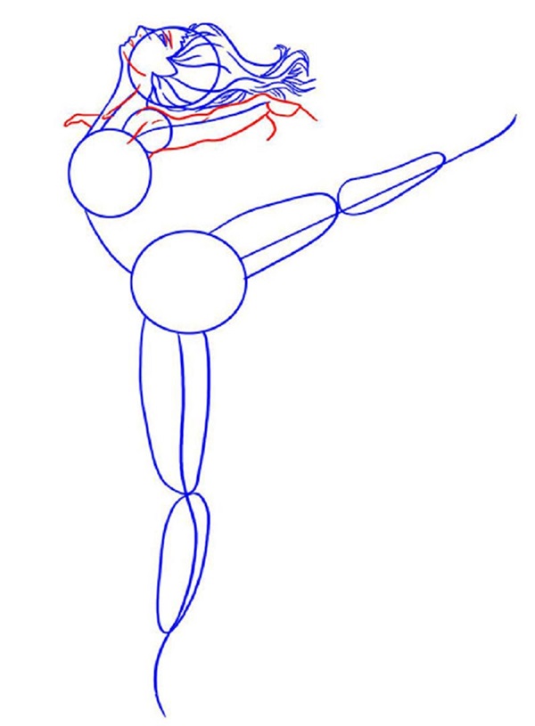 Wie man eine Ballerina einfach und einfach zeichnet