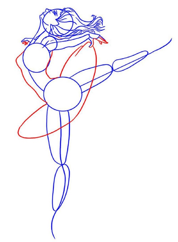 Wie man eine Ballerina einfach und einfach zeichnet