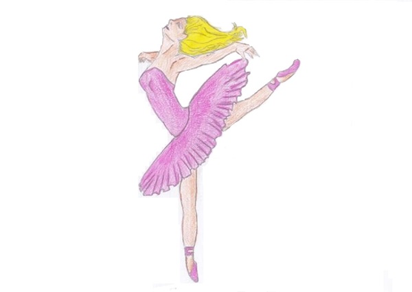 Wie man eine Ballerina einfach und einfach zeichnet