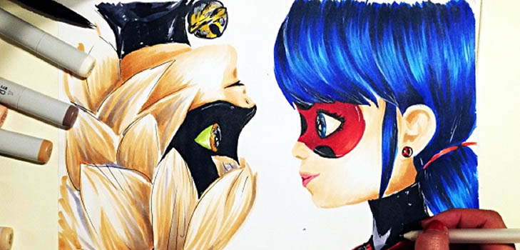 Wie zeichnet man Lady Bug und Super Cat