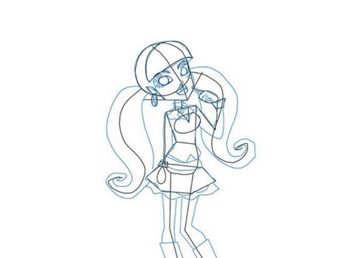 Wie zeichne Claudine Woolf vom "Monster High"?
