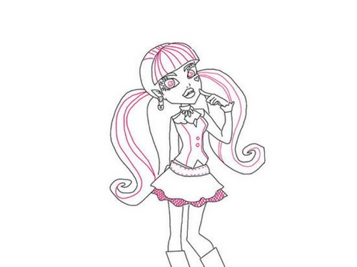 Wie zeichne Claudine Woolf vom "Monster High"?