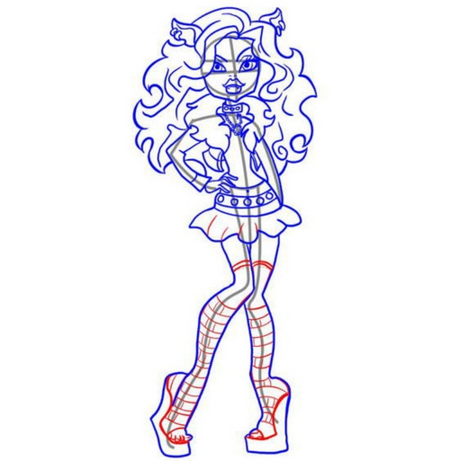 Wie zeichne Claudine Woolf vom "Monster High"?