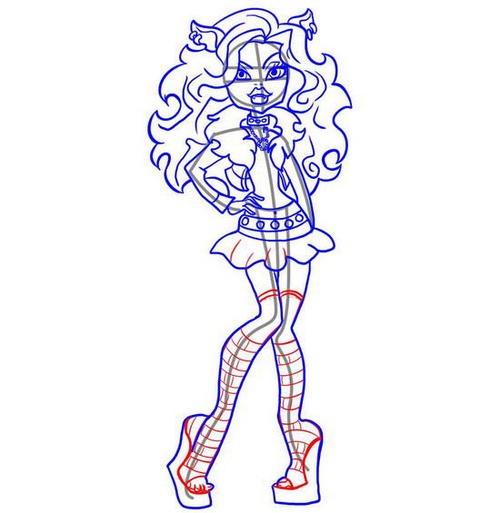 Wie zeichne Claudine Woolf vom "Monster High"?