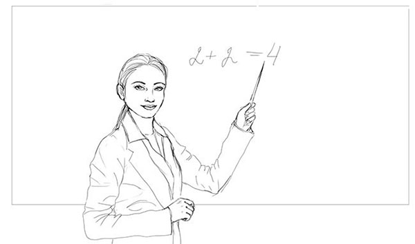 Wie man eine Schule zeichnet, Lehrer