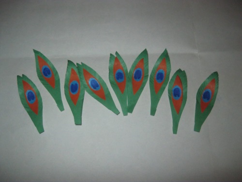 Fabulous Pfau aus farbigem Papier