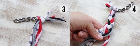 Wie man ein Armband aus einem Stoff mit eigenen Händen macht