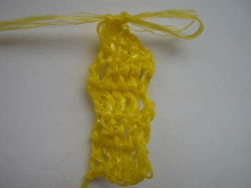Wie man eine Luffa-Häkelarbeit bindet?