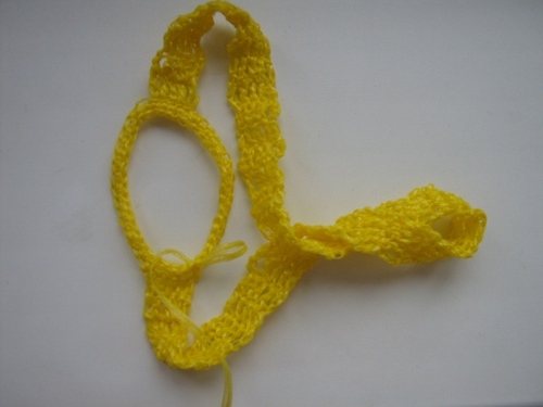 Wie man eine Luffa-Häkelarbeit bindet?