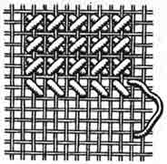 Naht mit einem Kreuz Naht mit einem Kreuz
