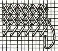 Erweiterte Naht mit einem Kreuz Erweiterte Naht mit einem Kreuz