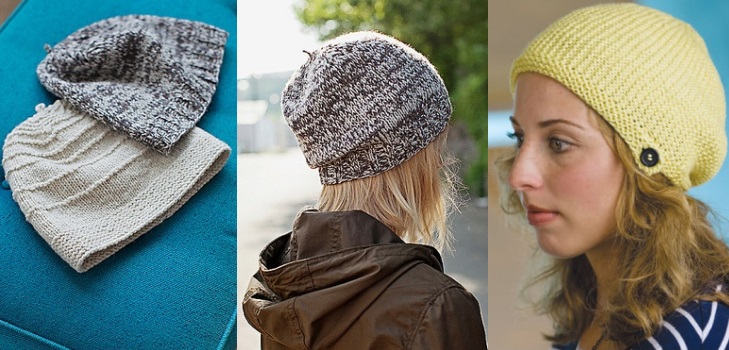 Sommerhut mit Stricknadeln