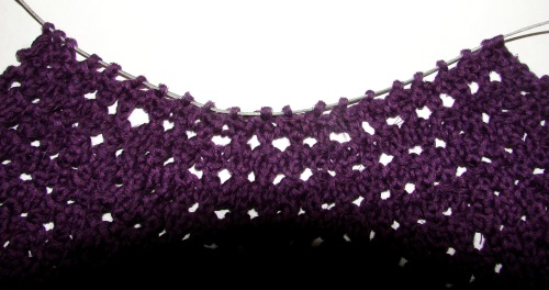 Sommerhut mit Stricknadeln