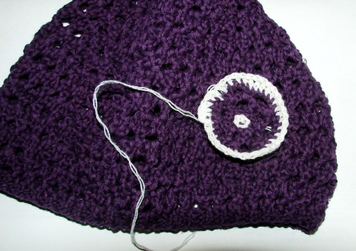 Sommerhut mit Stricknadeln