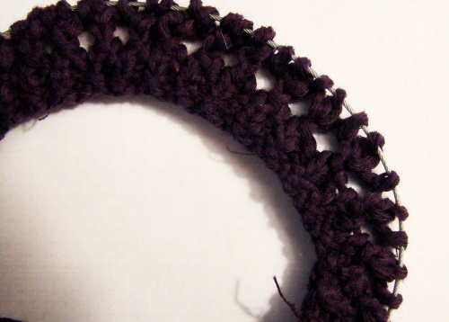 Sommerhut mit Stricknadeln