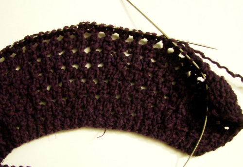 Sommerhut mit Stricknadeln