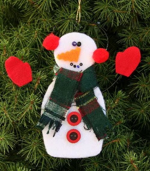 Der originale Schneemannmagnet aus Filz