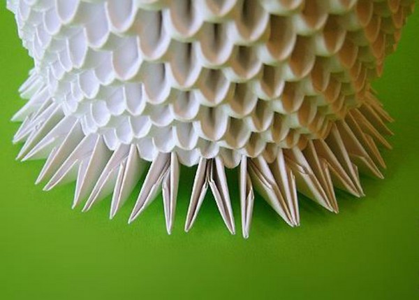 Wie man einen Schwan-Origami aus Modulen macht - Schritt für Schritt Anleitung mit Fotos und Videos