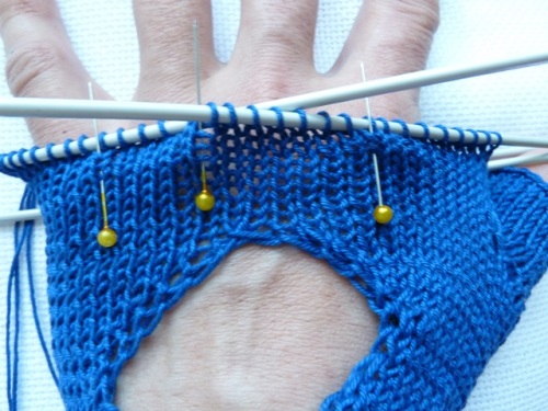 Herren Sommerhandschuhe ohne Finger mit Stricknadeln