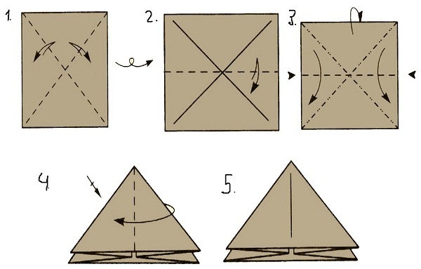 Schneemann Origami für Anfänger