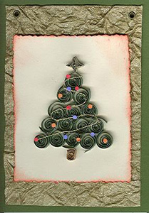 Neujahrshandwerk aus Papier. Quilling