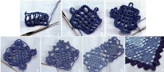 Silvester Handwerk: gestrickte Tischdecke