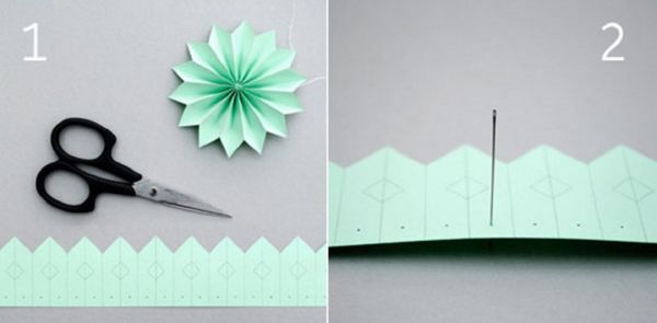 Schöne Schneeflocken für das neue Jahr 2017 mit ihren eigenen Händen aus Papier - Diagramme und Fotos in Etappen. Meisterkurse für Kinder auf großen Schneeflocken in Origami-Technik